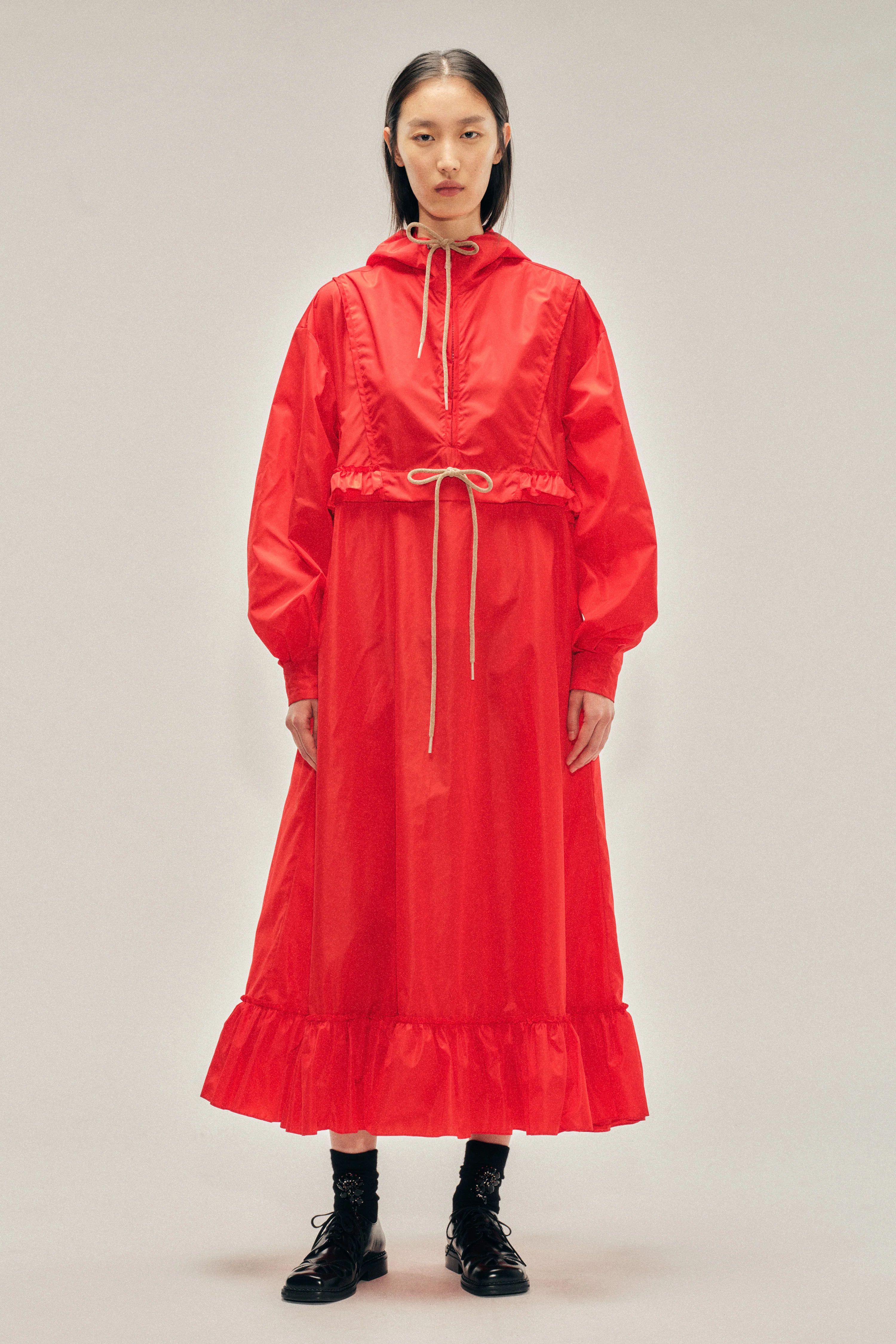 Exaggerated Ruffle Frill Cagoule - Image 2