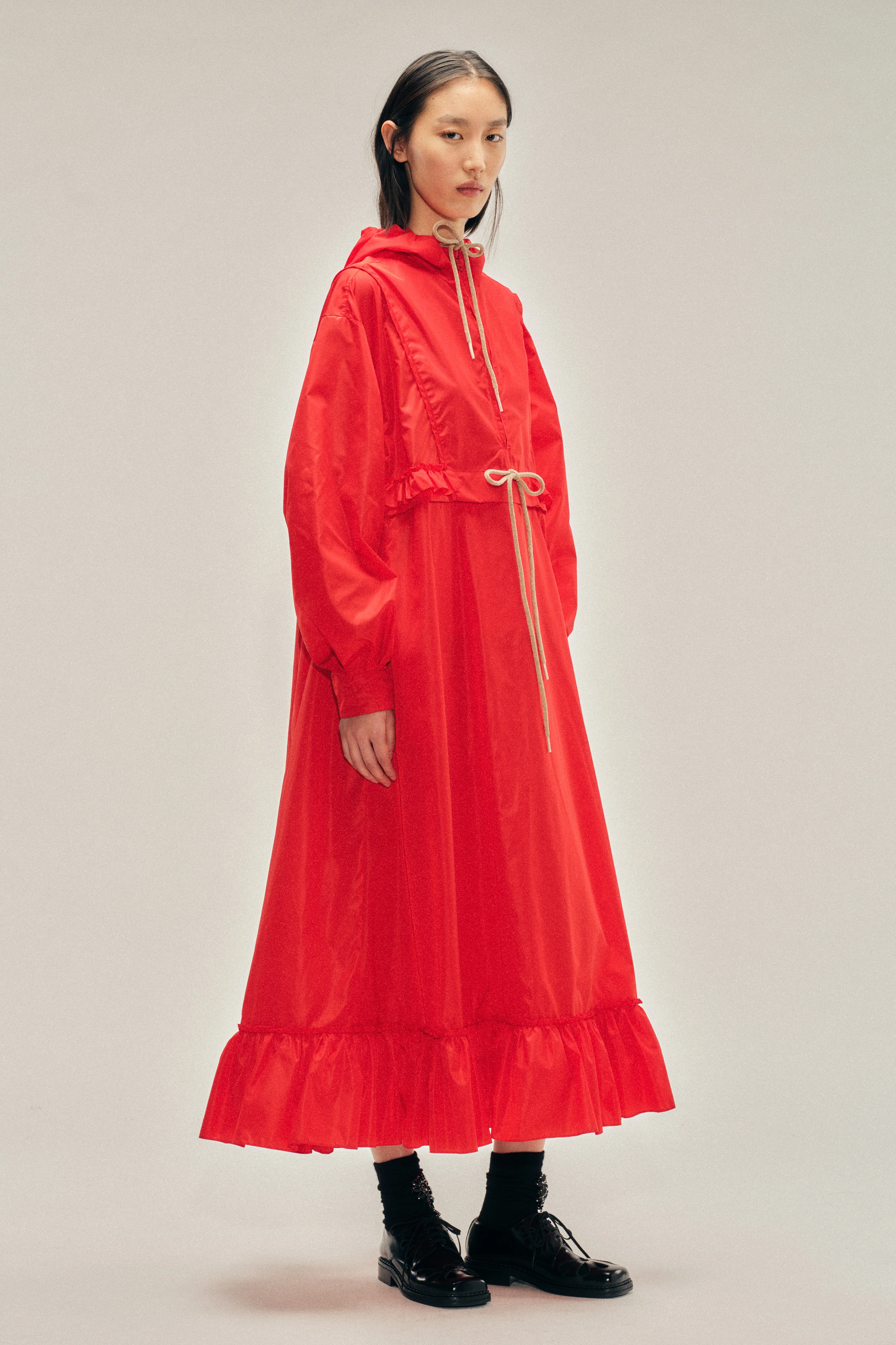 Exaggerated Ruffle Frill Cagoule - Image 3