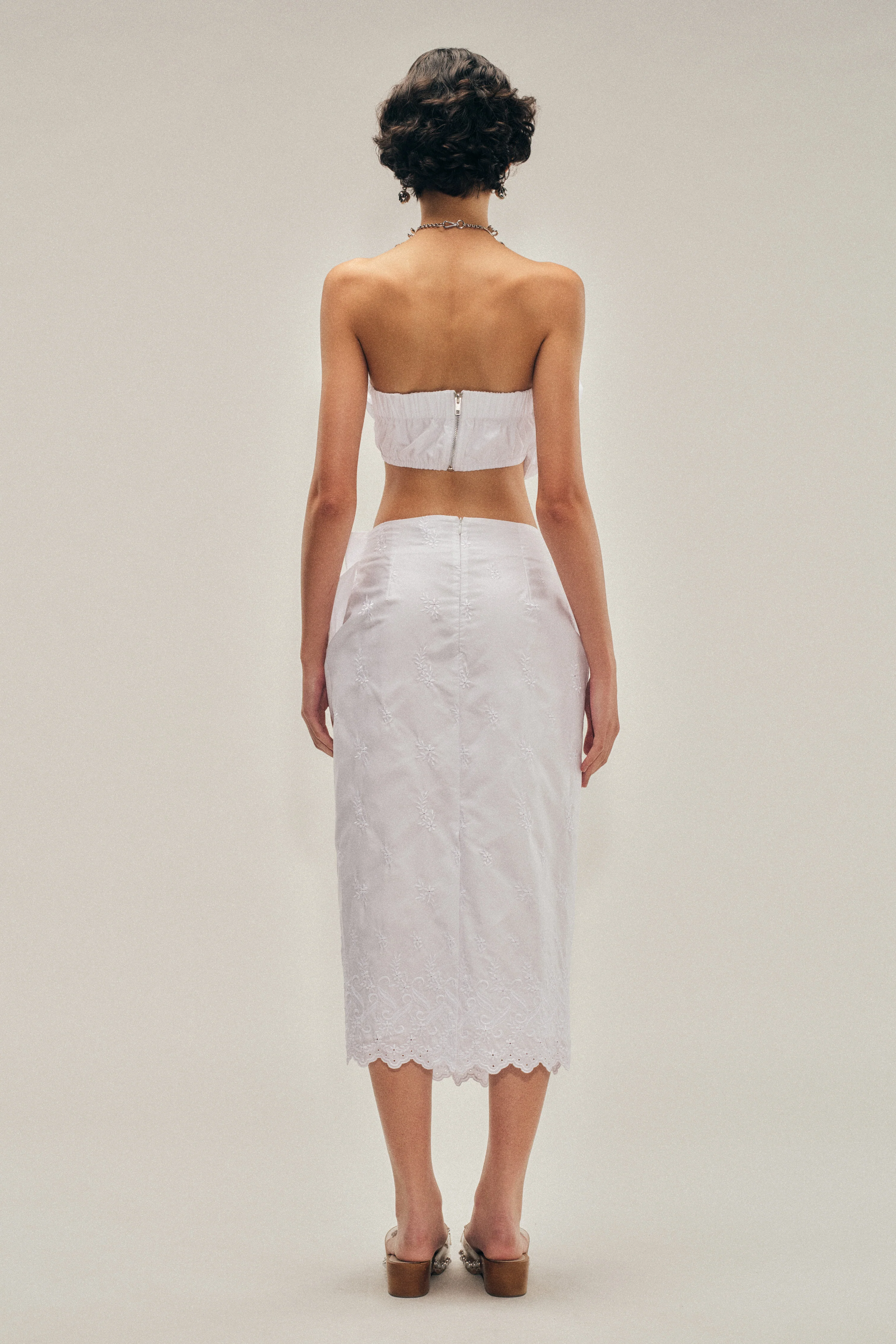 Pleated Waist Pencil Skirt - Image 3