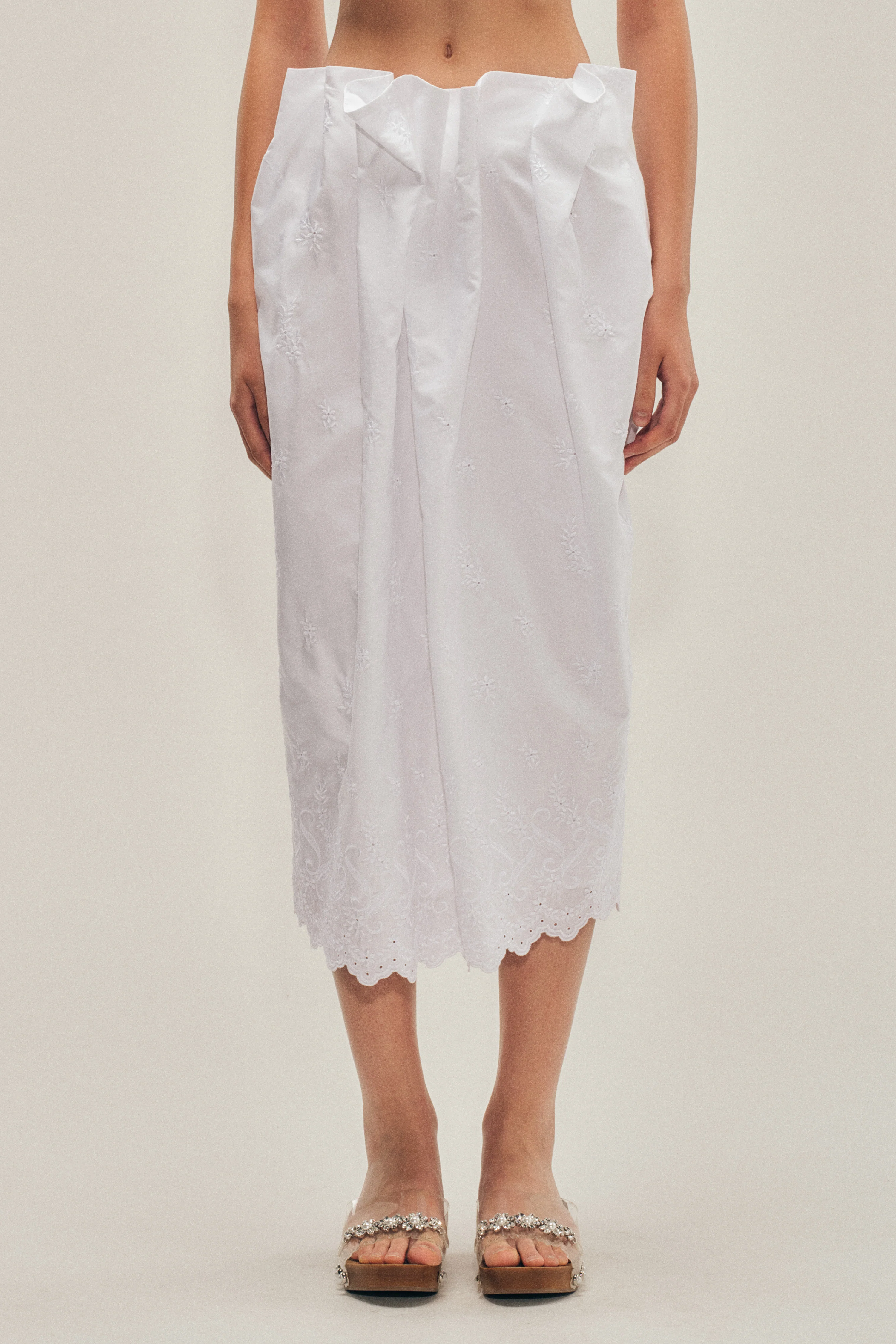 Pleated Waist Pencil Skirt - Image 4