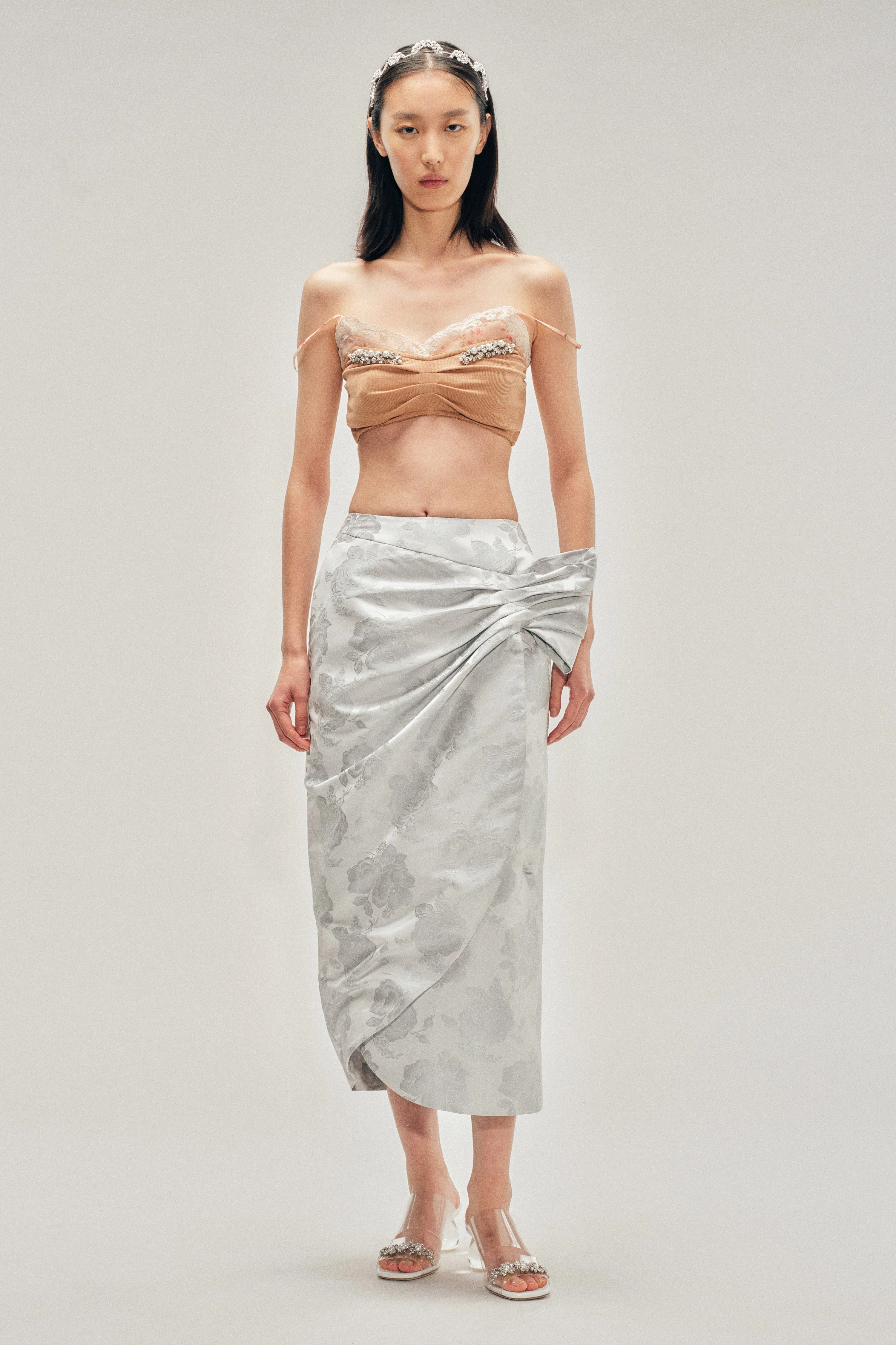 Gathered Flower Sash Skirt - Image 2