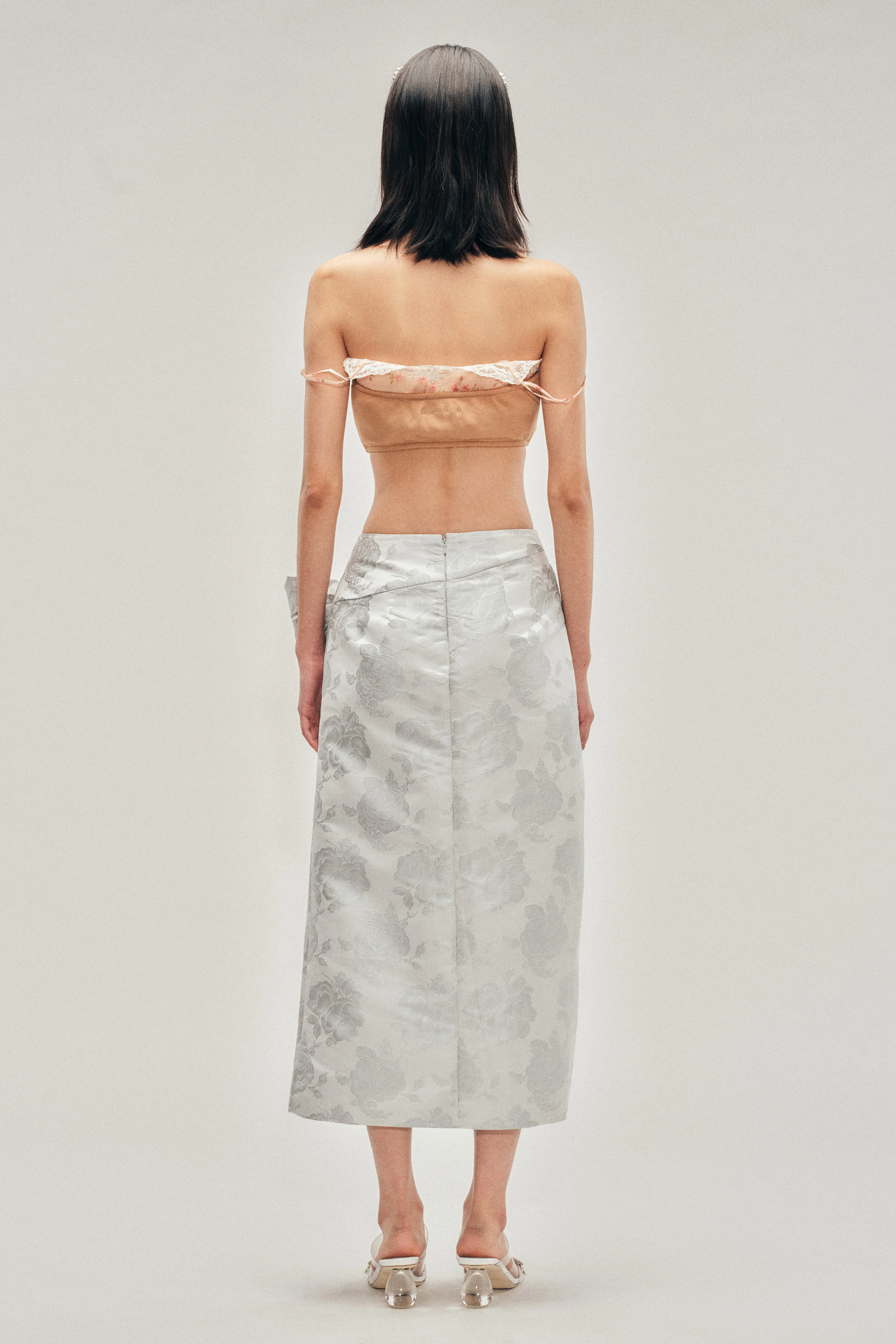 Gathered Flower Sash Skirt - Image 3