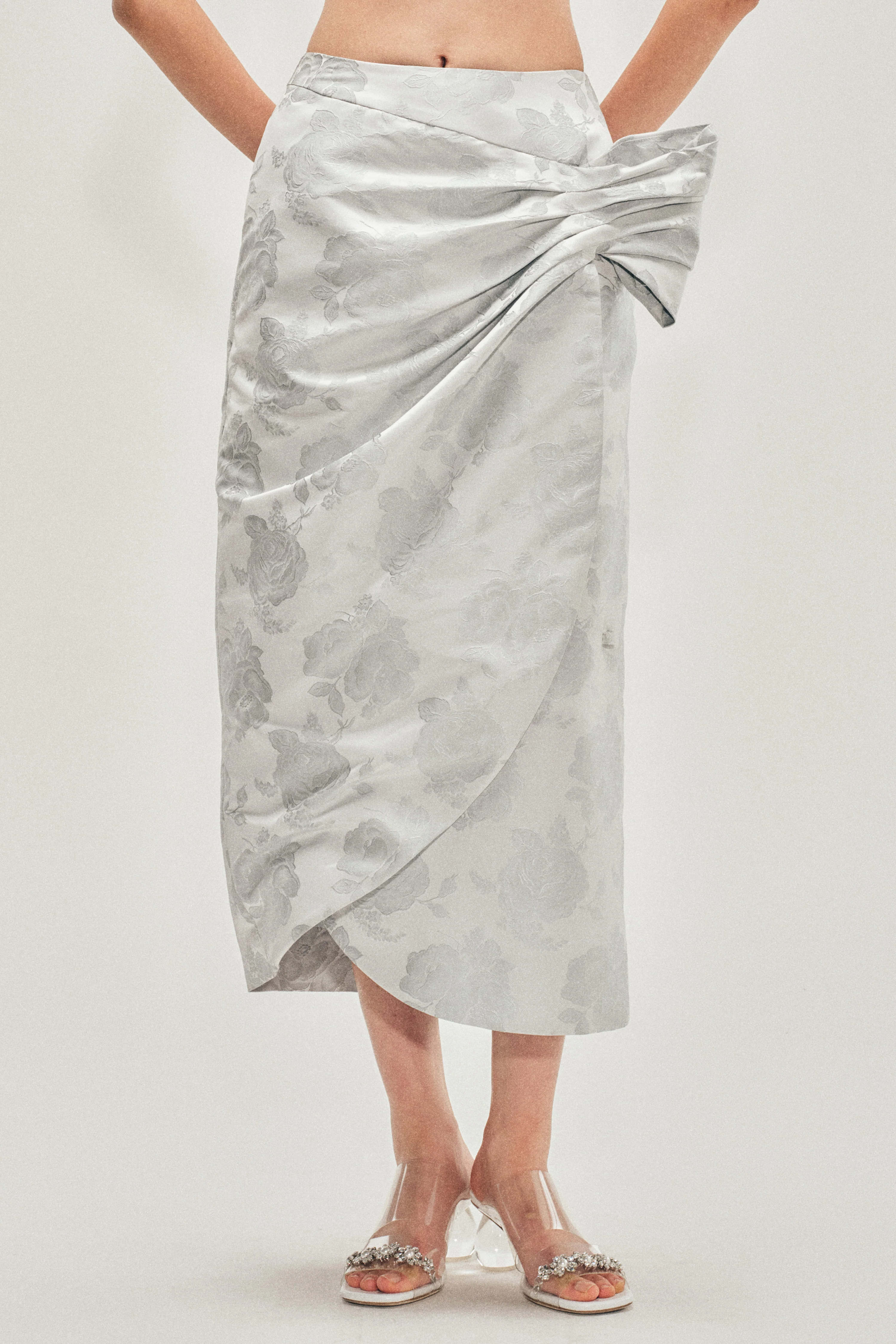 Gathered Flower Sash Skirt - Image 4