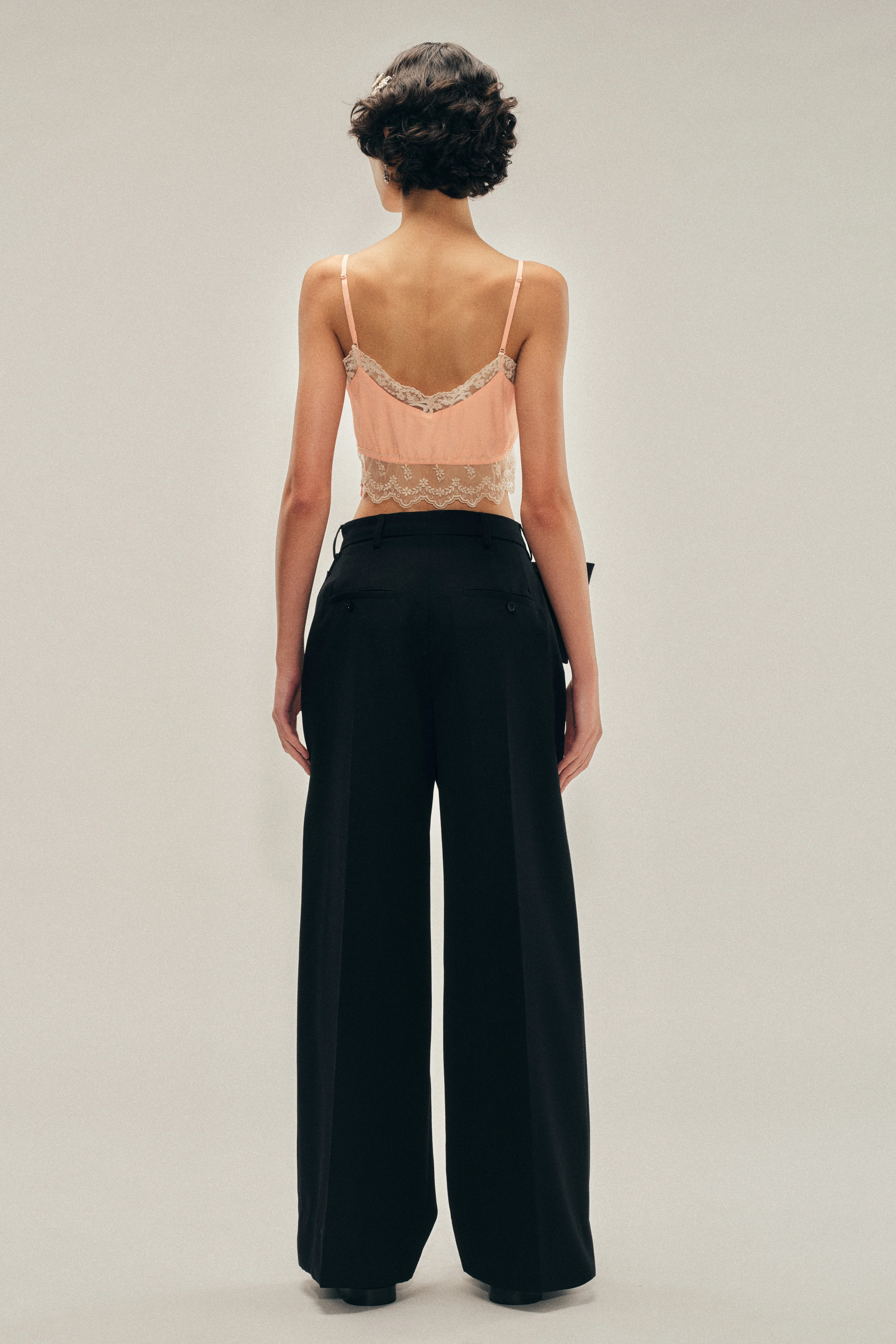 Gathered Flower Sash Trousers - Image 3