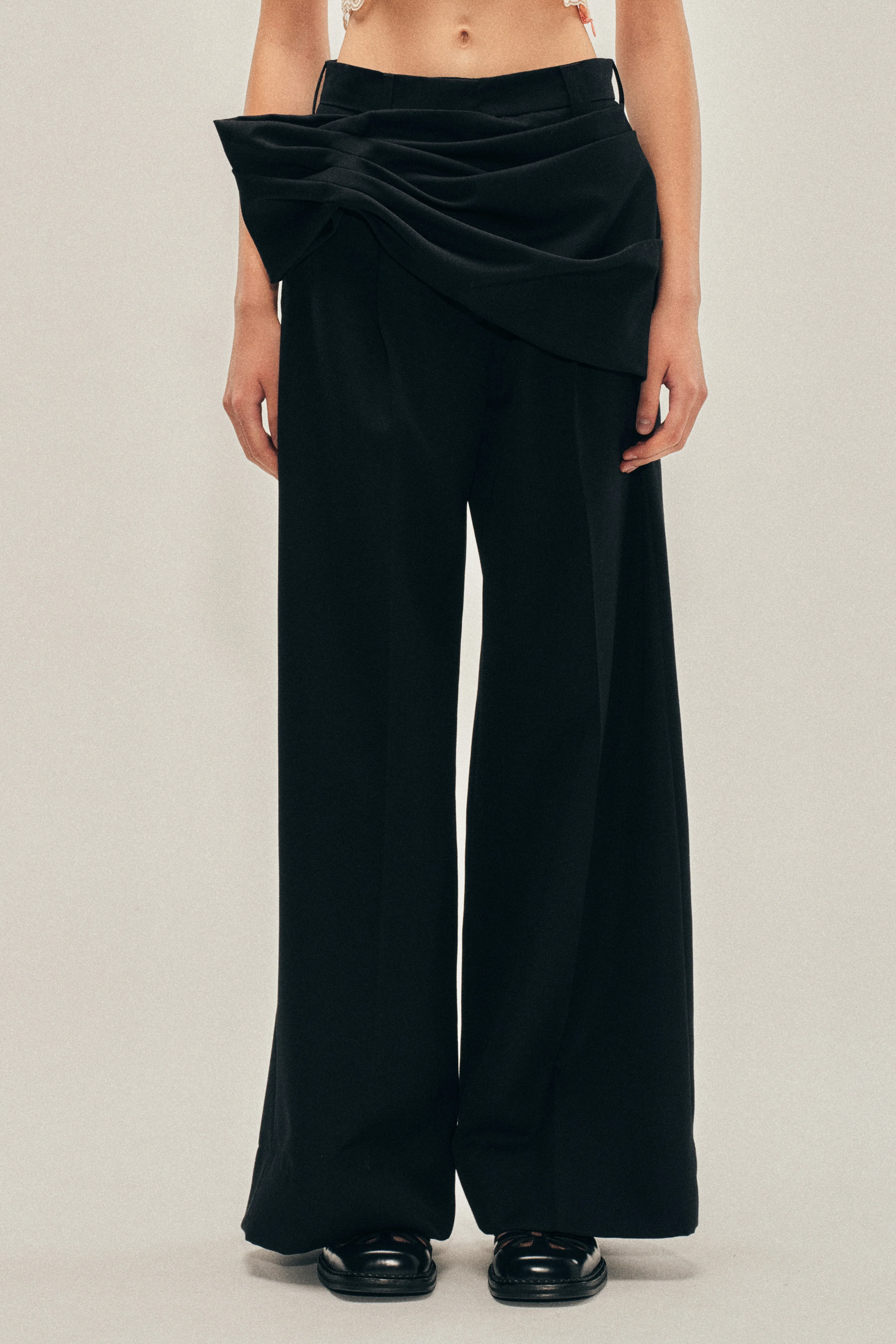 Gathered Flower Sash Trousers - Image 4