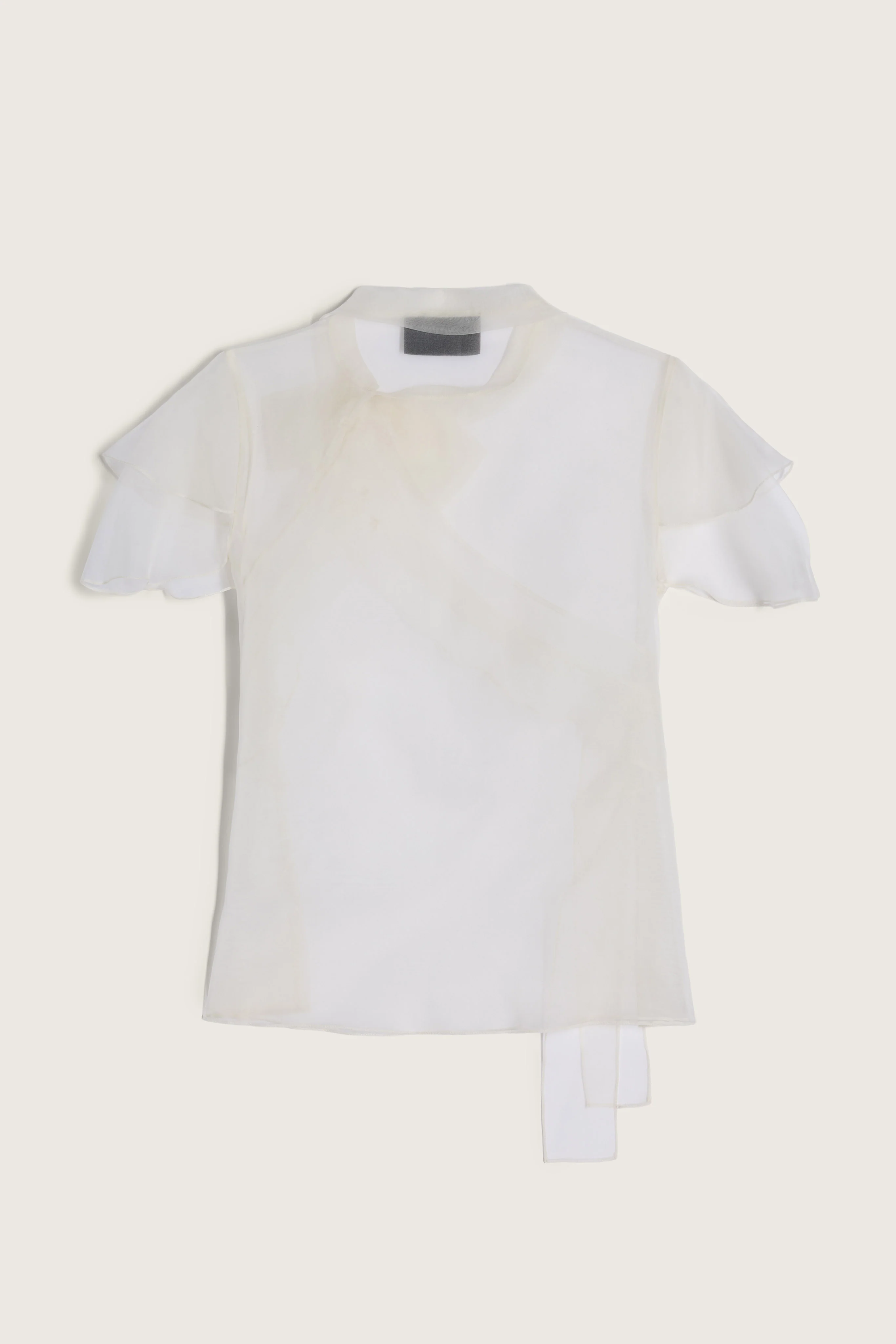 Sheer Petal Bow Sash Top - Image 2