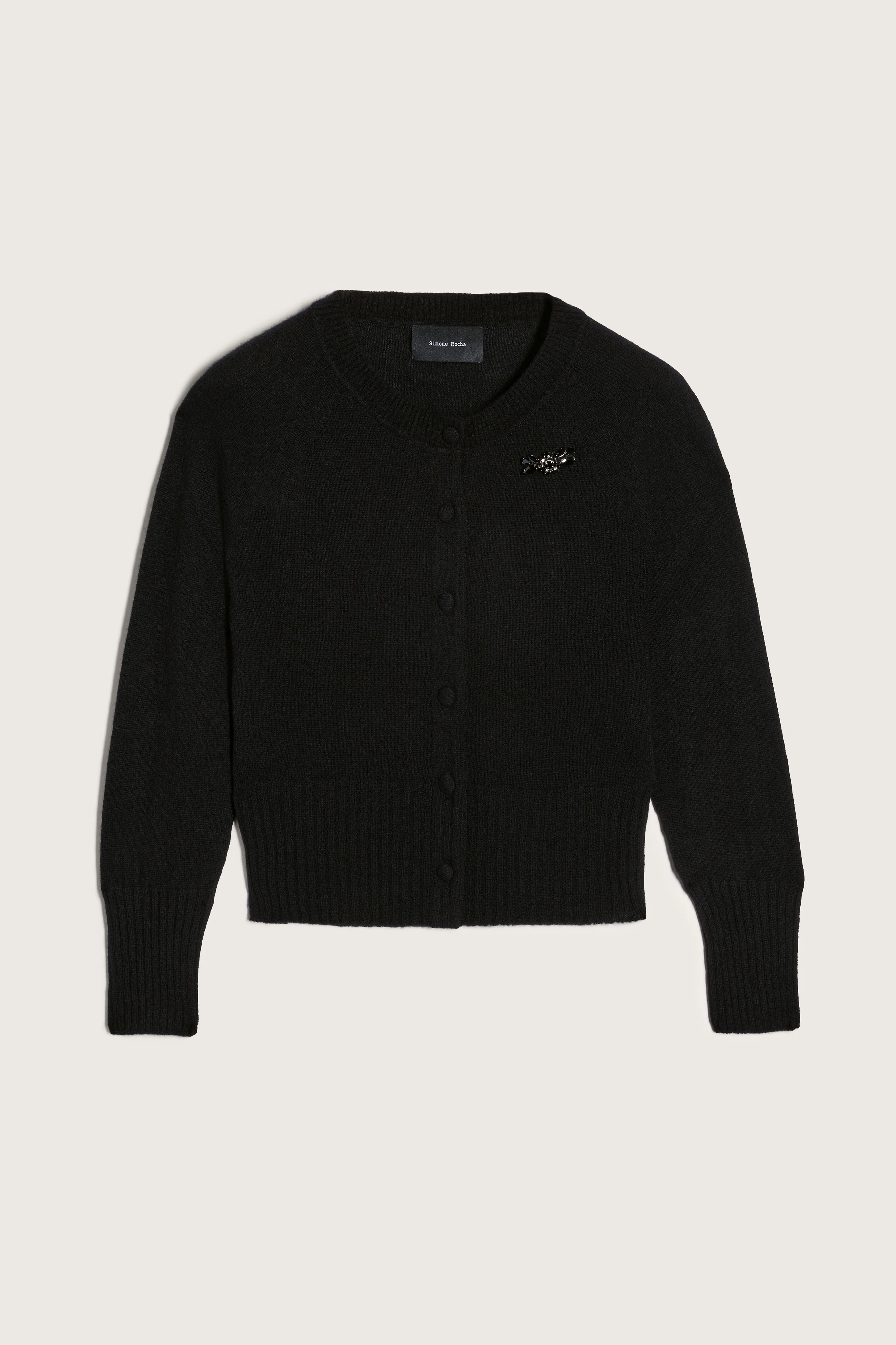 Embellished Relaxed Cashmere Cardigan