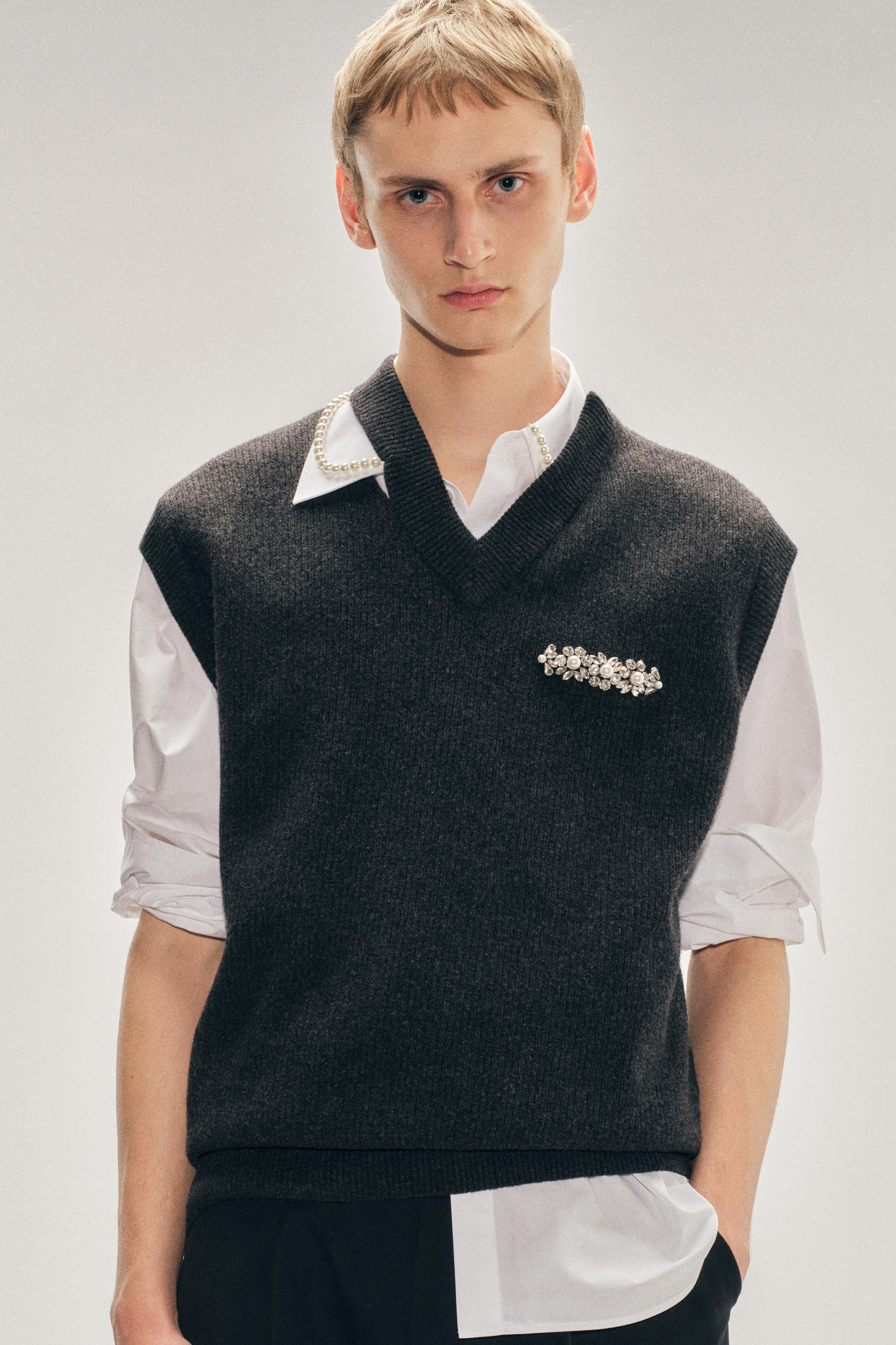 Embellished Merino Seam Bite Vest - Image 5